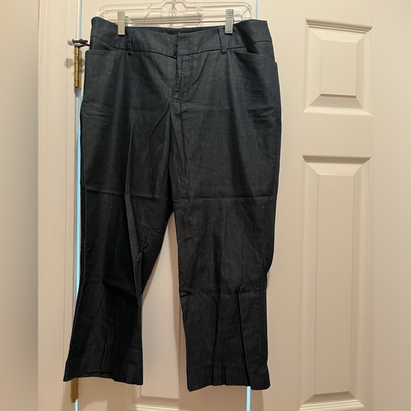 Chambray/jean stretch crop pants, Mossimo size 10 - Picture 1 of 2